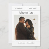 おしゃれなSave The Date招待状(写真付き) 招待状 (正面)