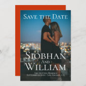 おしゃれなSave The Date 写真付きカスタマイズカード 招待状 (正面/裏面)