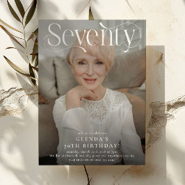 おしゃれなSEVENTYフォト 70歳の誕生日パーティー 招待状