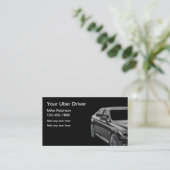 おしゃれなUberドライバー配車ビジネスカード 名刺 (スタンド正面)