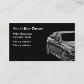 おしゃれなUberドライバー配車ビジネスカード 名刺 (正面)