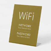 おしゃれなWiFiパスワードスタンドサイン 台座サイン (正面)