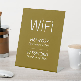 おしゃれなWiFiパスワードスタンドサイン 台座サイン