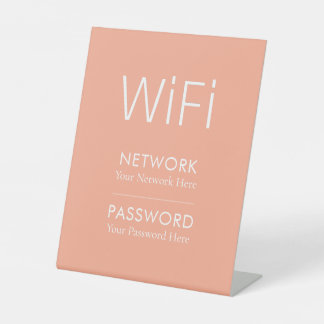 おしゃれなWiFiパスワードスタンドサイン 台座サイン