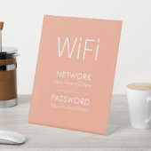 おしゃれなWiFiパスワードスタンドサイン 台座サイン (インサイチュ)