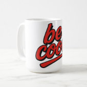 おしゃれに決めろ コーヒーマグカップ (正面左)