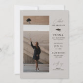 おしゃれに祝おう！エレガントな卒業パーティー 招待状 (正面)