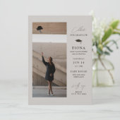 おしゃれに祝おう！エレガントな卒業パーティー 招待状 (スタンド正面)