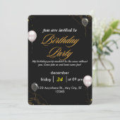 おしゃれに祝おう - オーダーメイド誕生日カード 招待状 (スタンド正面)