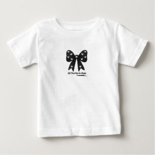 おしゃれに結ばれる - シックなミニマリストの蝶ネクタイTシャツ ベビーTシャツ