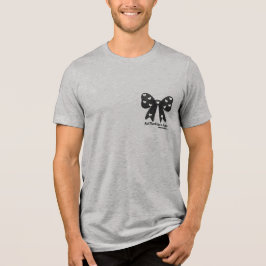 おしゃれに結ばれる - シックなミニマリストボウタイTシャツ トライブレンドTシャツ