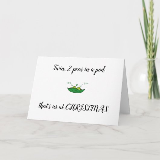 おしゃれのツインユー/私2本=クリスマス・ウィッシュ カード (正面)