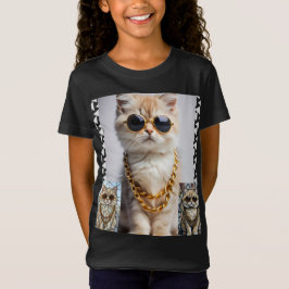 おしゃれアニマル | サングラスをかけた子猫  – オリジナルデザイン Tシャツ