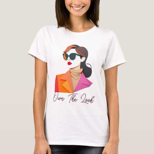 おしゃれエレガントな女 Tシャツ (正面)