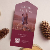 おしゃれオーバーレイ結婚式招待状 オールインワン招待状