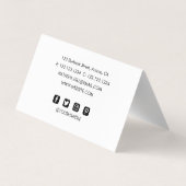 おしゃれガール ブラック ピンク ビューティーバー 名刺 (裏面)