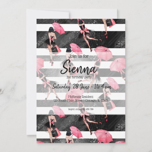 おしゃれガール 招待状 (正面)