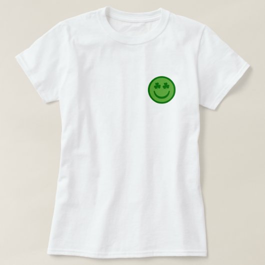 おしゃれクローバーのハッピー フェイス Tシャツ (デザイン正面)