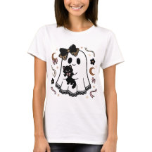 おしゃれゴーストコケットTシャツ