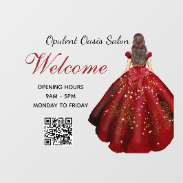 おしゃれサロン 豪華ラグジュアリーサロン 窓ステッカー