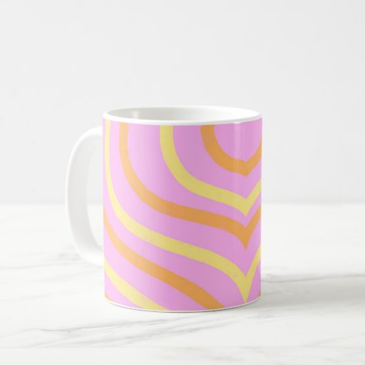 おしゃれストライプ コーヒーマグカップ (正面左)
