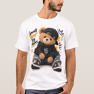 おしゃれテディベアストリートウェア | 小さい熊に大きな夢 Tシャツ