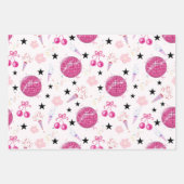 おしゃれディスコパーティシームレスパターン ラッピングペーパーシート (正面2)