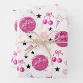 おしゃれディスコパーティシームレスパターン ラッピングペーパーシート (インサイチュ)