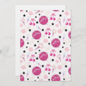 おしゃれディスコパーティシームレスパターン 招待状 (正面/裏面)