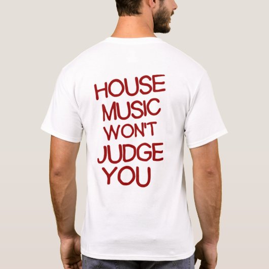 おしゃれハウスミュージックTシャツ Tシャツ (裏面)