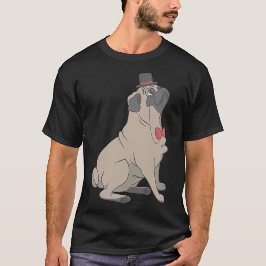 おしゃれパグ クラシック 339 Tシャツ (正面)