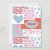 おしゃれパジャマパーティーの女の子の誕生日 招待状 (裏面)