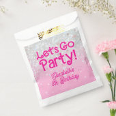 おしゃれピンクでLet's Party 誕生日 フェイバーバッグ (封をした状態)