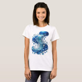おしゃれブルーWATER FLOW オリジナルTシャツ Tシャツ (正面フル)