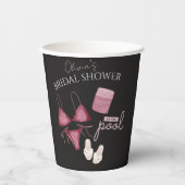 おしゃれボヘミアンチックな結婚前お披露目パーティープールパーティー 紙コップ (正面)