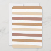 おしゃれボヘミアンパステルブラウン虹色ベイビーシャワー 招待状 (裏面)