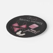 おしゃれボヘミアンブライダルシャワープールパーティ ペーパープレート (アングル)