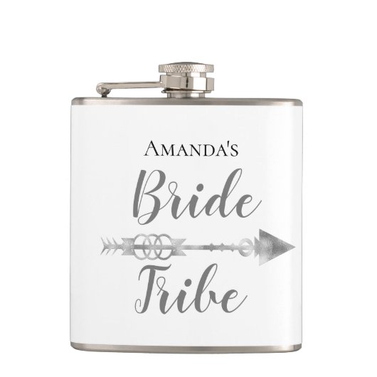 おしゃれボヘミアンブライドトリベー パーソナライズド フラスク (正面)