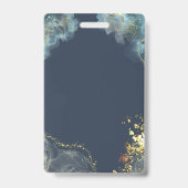 おしゃれボヘミアンブルーの社員証 バッジ (裏面)