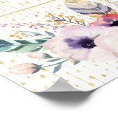 おしゃれボヘミアンブーケ 結婚式サイン プリント (角)