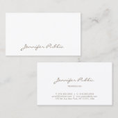 おしゃれモダンなプロフェッショナルかわいいクリーンなプレーン 名刺 (正面/裏面)