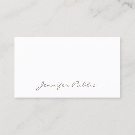 おしゃれモダンなプロフェッショナルかわいいクリーンなプレーン 名刺 (正面)