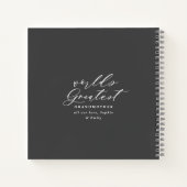 おしゃれモダンな葉エレガントの多いリースの写真の祖母 ノートブック (裏面)