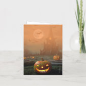 おしゃれモンスターのハロウィン折りたたみ式招待状 ノートカード (裏面)