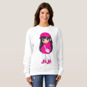 おしゃれ＆あたたかいレディーススウェットシャツ 🌸✨ | スタイリッシュなDTFデザイン スウェットシャツ (正面フル)