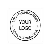 おしゃれ あなたのビジネス ロゴとテキストをカスタマイズ ラバースタンプ (インプリント)
