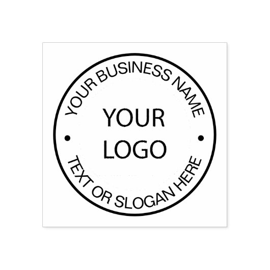 おしゃれ あなたのビジネス ロゴとテキストをカスタマイズ ラバースタンプ (インプリント)