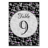 おしゃれ エレガント シルバー ブラック 海の魚 ウェディング テーブルナンバー (裏面)