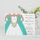 おしゃれ エレガント モダンな ブライダルシャワーの招待状 招待状 (スタンド正面)