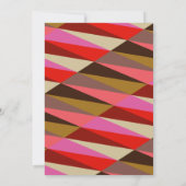 おしゃれ エレガント 明るい 赤 幾何学的な 結婚式 招待状 (裏面)